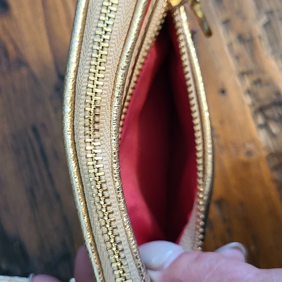 Coach wristlet mini wallet in jewel tone signature Poppy - Picture 6 of 7